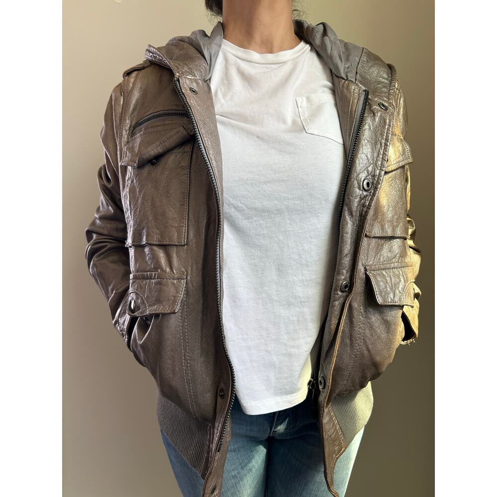 Vintage Blues Heroes Metallic Leather Jacket